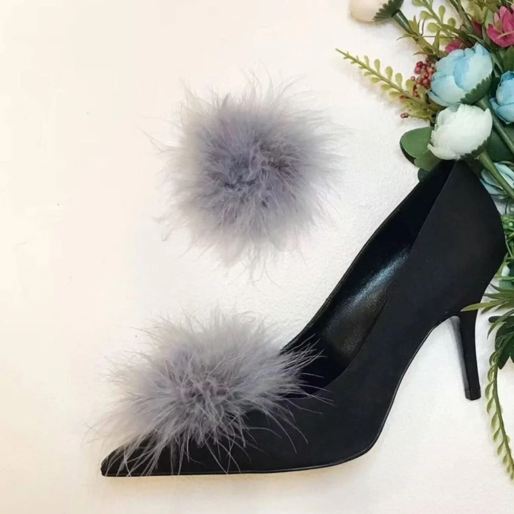 Fluffy Shoe Clips - Picture 2 of 4